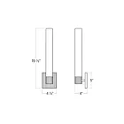 Sonneman 3960.51 14W Laiton noir LED Applique murale