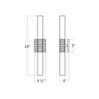 Sonneman 3962.01 38W Chrome poli LED Applique murale