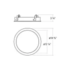 Sonneman 3997.03 30W Blanc satiné LED Plafonnier encastré