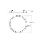 Sonneman 3998.03 40W Blanc satiné LED Plafonnier encastré