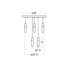 Sonneman 4163.01 27W Chrome poli LED Suspendu