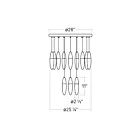 Sonneman 4164.01 36W Chrome poli LED Suspendu