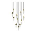 Sonneman 4164.38 36W Laiton satiné LED Suspendu