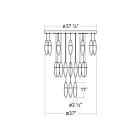 Sonneman 4166.01 72W Chrome poli LED Suspendu