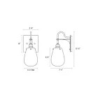 Sonneman 4286.25 60W Noir satiné Salle de bains Applique