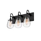 Barre lumineuse LED pour salle de bain Chelsea Sonneman 4288.25 60W 3 lumières satin noir