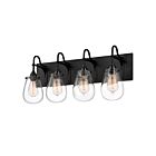 Barre lumineuse LED pour salle de bain Chelsea Sonneman 4289.25 60W 4 lumières satin noir