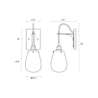 Sonneman 4290.25 75W Noir satiné Salle de bains Applique