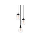 Suspendu Chelsea Sonneman 4293.25 75W 3 lumières satin noir