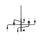 Suspendu Atelier Sonneman 4546.25 60W 6 lumières satin noir