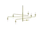 Sonneman 4546.38 6-Lumières 60W Laiton satiné Lustre