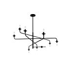 Suspendu Atelier Sonneman 4548.25 60W 8 lumières satin noir