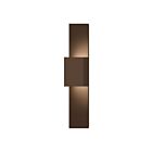 Applique LED à panneau Flax Box lumière vers le haut/bas Sonneman 7108.72-WL 21W 1 lumière bronze texturé