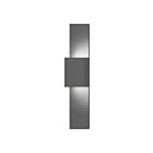 Applique LED à panneau Flax Box lumière vers le haut/bas Sonneman 7108.74-WL 21W 1 lumière gris texturé