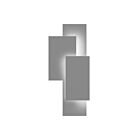 Applique LED à panneaux Offset Sonneman 7110.74-WL 20W 1 lumière gris texturé