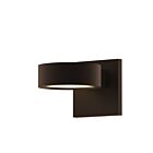 Applique LED à lumière vers le bas REALS Sonneman 7300.PC.PL.72-WL 10W 1 lumière bronze texturé