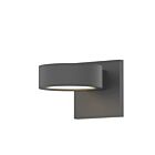 Applique LED à lumière vers le bas REALS Sonneman 7300.PC.PL.74-WL 10W 1 lumière gris texturé