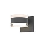 Applique LED à lumière vers le haut/bas REALS Sonneman 7302.FW.FH.74-WL 20W 2 lumières gris texturé