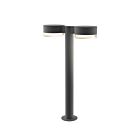 Double borne d'éclairage LED REALS Sonneman 7307.PC.FH.74-WL 40W 2 lumières gris texturé