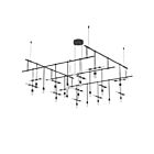 Sonneman S1H48K-SC060612-SC01 6-lumière 12W Noir satiné Lustre