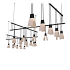 Sonneman S1K48K-MC060662-RP12 25-lumière 50W Noir satiné Lustre