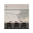 Sonneman SLS0157 9-lumière 45W Noir satiné Lustre