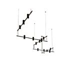 Sonneman SLS0159 7-lumière 63W Noir satiné Lustre