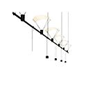 Sonneman SLS0161 6-lumière 30W Noir satiné Lustre