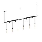Sonneman SLS0164 8-lumière Noir satiné Lustre