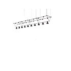 Sonneman SLS1144 10-lumière 80W Noir satiné Lustre