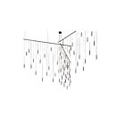 Sonneman SLS1149 62-lumière 124W Noir satiné Lustre