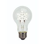 Ampoule A19 LED à filament en forme de flocon de neige Tcp FSA19SNOWBD 0.3W