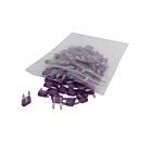 Techspan 766241C 3A Violet Fusibles à lame standard (Paquet de 100)