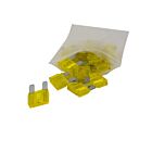 Techspan 766762Q 20A Jaune Fusibles à lame maxi (Paquet de 25)