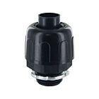 Techspan CCNY5000 Noir Connecteur droit étanche aux liquides en nylon 1/2 po