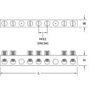 Techspan NC428 Barre de neutre en cuivre
