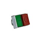 Techspan PB-BL87 10A Vert/Rouge Bouton-poussoir illuminé à double tête avec position arrêt saillante