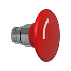 Techspan PB-BS64 10A Rouge Bouton-poussoir à tête champignon, déverrouillage par rotation, 60mm