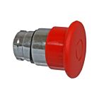 Techspan PB-BT4 10A Rouge Bouton-poussoir à tête champignon, déverrouillage à tirer-pousser, 40mm