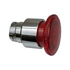 Techspan PB-BW44 10A Rouge Tête champignon illuminée de 40 mm
