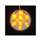 Techspan tech-735218 Diodes ambre/lentille transparente LED Feu clignotant/arrière rond 4 po