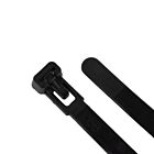 Techspan Tech-762817 Noir Attache-câbles détachables/réutilisables (Paquet de 100)