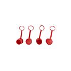 Techspan Tech767890 Rouge Capuchons de goujon Connect+Protect (Paquet de 4)