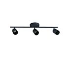 Turolight FIT-SM-TRK-GU10-3H-BK Noir Rail de montage en surface adapté
