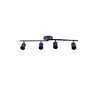 Turolight FIT-SM-TRK-GU10-4H-BK 200W Noir sable Piste fixe