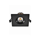 Garniture carré pour encastré 4" à 3 voies, température CCT au choix Votatec GS-G4-D12-SQ-BK 12W noir