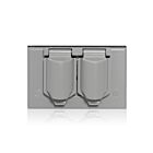 Leviton WM1D-SGY Couvercle duplex résistant aux intempéries, un groupe simple, gris