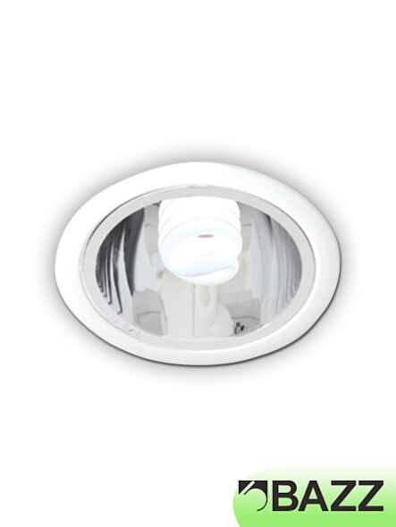 encastré bazz série 400-cfl blanc avec déflecteur chrome