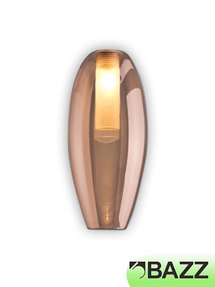 bazz lubik frosted glass and amber lamp shade h13x03aw