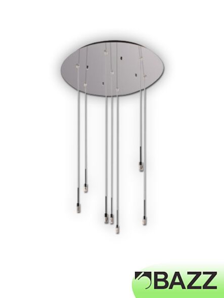 bazz lubik 7 light chrome single pendant p13x37ch